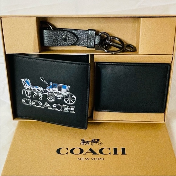 NWT Coach gift set 3 in one Men’s wallet - Picture 2 of 6